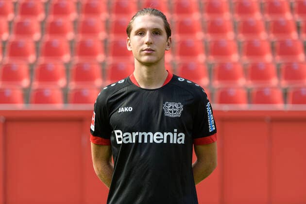 Panagiotis Retsos; Bayer Leverkusen; 1.BL, Porträttermin 2020 2021 Leverkusen NRW Deutschland