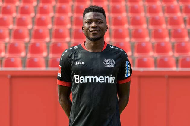 Edmond Tapsoba; Bayer Leverkusen; 1.BL, Porträttermin 2020 2021 Leverkusen NRW Deutschland