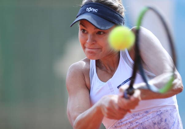 PXL_Amandine Hesse (FRA) vs Iva Primorac (CRO) Iva Primorac of Croatia during the match between Amandine Hesse of France at the W25 Zagreb 2020 Tennis Tournament in Zagreb, Croatia on September 16, 2020. SlavkoxMidzor PIXSELL