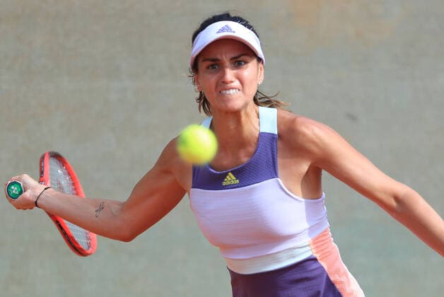 PXL_Amandine Hesse (FRA) vs Iva Primorac (CRO) Amandine Hesse of France during the match between Iva Primorac of Croatia at the W25 Zagreb 2020 Tennis Tournament in Zagreb, Croatia on September 16, 2020. SlavkoxMidzor PIXSELL
