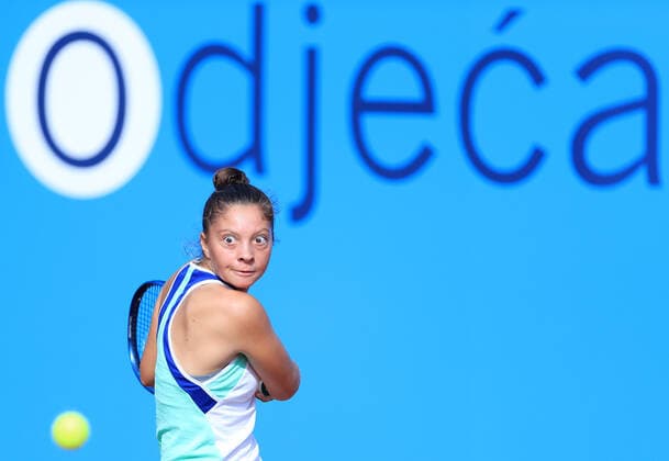 PXL_Antonia Ruzic (CRO) vs Kamilla Rakhimova (RUS) Antonia Ruzic of Croatia during the match between Kamilla Rakhimova of Russia at the W25 Zagreb 2020 Tennis Tournament in Zagreb, Croatia on September 16, 2020. SlavkoxMidzor PIXSELL