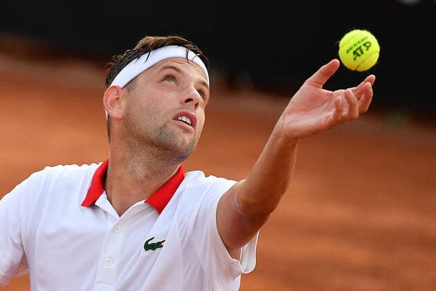 Photo Alfredo Falcone - LaPresse 16 09 2020 Roma (Italy) Tennis Marco Cecchinato (ITA) vs Filip Krajinovic (SRB) Internazionali BNL d Italia 2020 In the pic:Filip Krajinovic  Copyright: xAlfredoxFalcone LaPressex