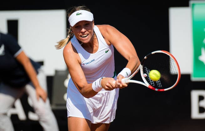 Sport Bilder des Tages September 17, 2020, Rome, ITALY: Anett Kontaveit of Estonia in action during the second round at the 2020 Internazionali BNL d Italia WTA, Tennis Damen Premier 5 tennis tournament against Svetlana Kuznetsova of Russia Rome ITALY - ZUMAa181 20200917_zaa_a181_009 Copyright: xRobxPrangex