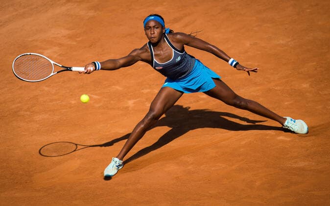 September 17, 2020, Rome, ITALY: Cori Gauff of the United States in action during the second round at the 2020 Internazionali BNL d Italia WTA, Tennis Damen Premier 5 tennis tournament against Garbine Muguruza of Spain Rome ITALY - ZUMAa181 20200917_zaa_a181_065 Copyright: xRobxPrangex