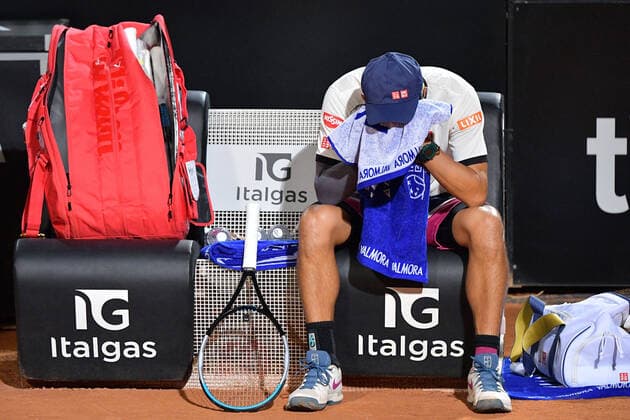 Photo Alfredo Falcone - LaPresse 17 09 2020 Roma (Italy) Tennis Lorenzo Musetti (ITA) vs Kei Nishikori (JPN) Internazionali BNL d Italia 2020 In the pic:Kei Nishikori  Copyright: xAlfredoxFalcone LaPressex