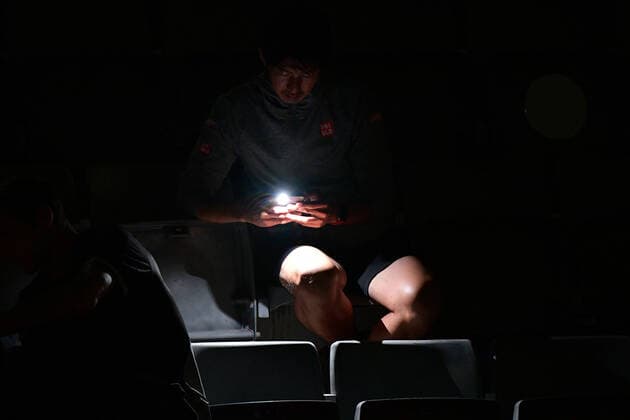 Photo Alfredo Falcone - LaPresse 17 09 2020 Roma (Italy) Tennis Lorenzo Musetti (ITA) vs Kei Nishikori (JPN) Internazionali BNL d Italia 2020 In the pic:the moment of the blackout at the central stadium  Copyright: xAlfredoxFalcone LaPressex