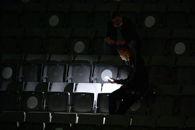 Photo Alfredo Falcone - LaPresse 17 09 2020 Roma (Italy) Tennis Lorenzo Musetti (ITA) vs Kei Nishikori (JPN) Internazionali BNL d Italia 2020 In the pic:the moment of the blackout at the central stadium  Copyright: xAlfredoxFalcone LaPressex