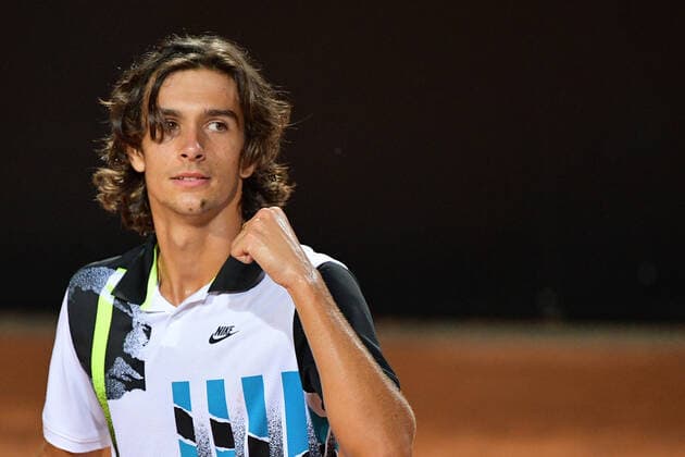Photo Alfredo Falcone - LaPresse 17 09 2020 Roma (Italy) Tennis Lorenzo Musetti (ITA) vs Kei Nishikori (JPN) Internazionali BNL d Italia 2020 In the pic:Lorenzo Musetti  Copyright: xAlfredoxFalcone LaPressex