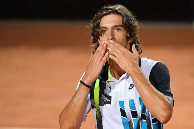 Photo Alfredo Falcone - LaPresse 17 09 2020 Roma (Italy) Tennis Lorenzo Musetti (ITA) vs Kei Nishikori (JPN) Internazionali BNL d Italia 2020 In the pic:Lorenzo Musetti  Copyright: xAlfredoxFalcone LaPressex