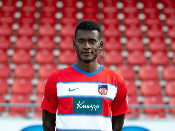 Merveille Biankadi (FC Heidenheim, 23), 1. FC Heidenheim 1846, 2. Bundesliga, Portraettermin, Saison 2020 2021, 17.09.2020, DFB DFL regulations prohibit any use of photographs as image sequences and or quasi-video., 1. FC Heidenheim 1846, 2. Bundesliga, Portraettermin, Freisteller, Shooting, Saison 2020 2021, 17.09.2020 Heidenheim Copyright: xEibner-Pressefoto SaschaxWaltherx EP_swa