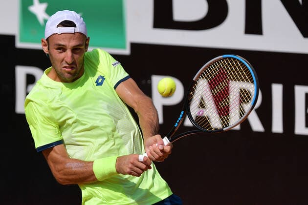 Photo Alfredo Falcone - LaPresse 18 09 2020 Roma (Italy) Tennis Matteo Berettini (ITA) vs Stefano Travaglia (ITA) Internazionali BNL d Italia 2020 In the pic:Stefano Travaglia  Copyright: xAlfredoxFalcone LaPressex