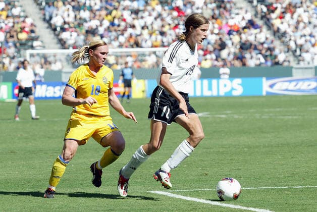 Kerstin Garefrekes & Frida Oestberg Germany V Sweden Womens World Cup Final 2003 Carson, Los Angeles, Usa 12 October 2003  Copyright: Allstar GrahamxWhitby 12847471