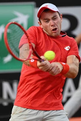 Photo Alfredo Falcone - LaPresse 18 09 2020 Roma (Italy) Tennis Lorenzo Musetti (ITA) vs Dominik Koepfer (GER) Internazionali BNL d Italia 2020 In the pic:Dominik Koepfer  Copyright: xAlfredoxFalcone LaPressex