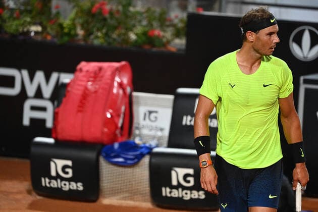 Photo Alfredo Falcone - LaPresse 18 09 2020 Roma (Italy) Tennis Dusan Lajovic (SRB) vs Rafael Nadal (ESP) Internazionali BNL d Italia 2020 In the pic:Rafael Nadal  Copyright: xAlfredoxFalcone LaPressex