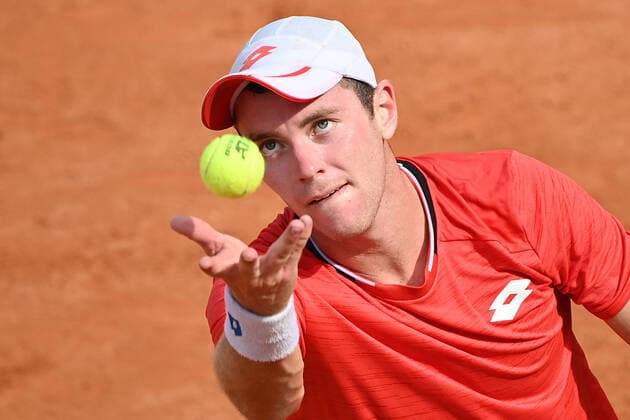 Photo Alfredo Falcone - LaPresse 19 09 2020 Roma (Italy) Tennis Novak Djokovic (SRB) vs Dominik Koepfer (GER) Internazionali BNL d Italia 2020 In the pic:Dominik Koepfer  Copyright: xAlfredoxFalcone LaPressex