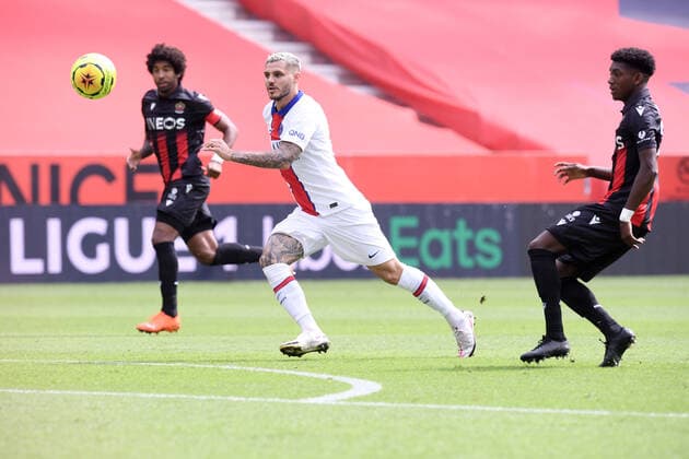 09 MAURO ICARDI (PSG) FOOTBALL : Nice vs Paris SG - Ligue 1 Uber Eats - 20 09 2020 FEP Panoramic 