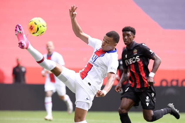 07 KYLIAN MBAPPE (PSG) FOOTBALL : Nice vs Paris SG - Ligue 1 Uber Eats - 20 09 2020 FEP Panoramic 