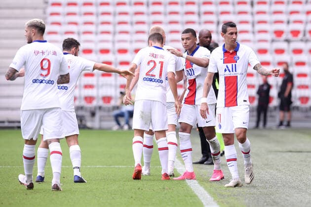 JOIE - FAIR PLAY - 07 KYLIAN MBAPPE (PSG) FOOTBALL : Nice vs Paris SG - Ligue 1 Uber Eats - 20 09 2020 FEP Panoramic 