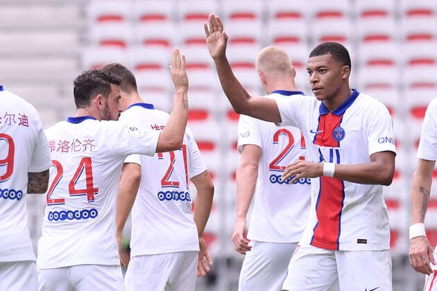 JOIE - FAIR PLAY - 07 KYLIAN MBAPPE (PSG) FOOTBALL : Nice vs Paris SG - Ligue 1 Uber Eats - 20 09 2020 FEP Panoramic 