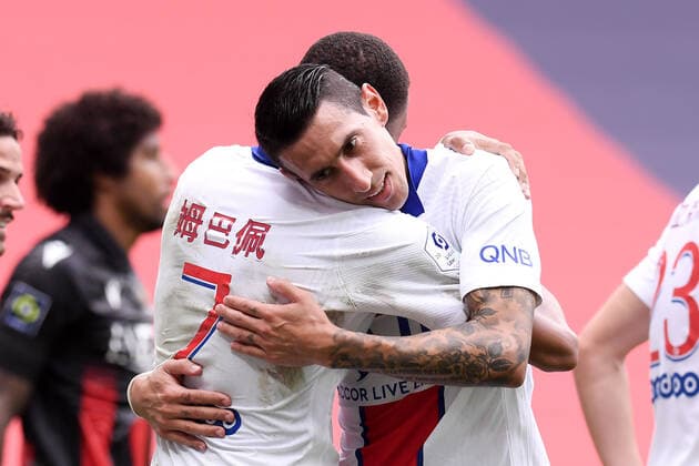 JOIE - FAIR PLAY - 11 ANGEL DI MARIA (PSG) FOOTBALL : Nice vs Paris SG - Ligue 1 Uber Eats - 20 09 2020 FEP Panoramic 