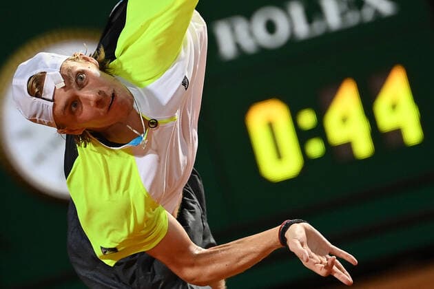 Sport Bilder des Tages Photo Alfredo Falcone - LaPresse 20 09 2020 Roma (Italy) Tennis Denis Shapovalov (CAN) vs Diego Schwartzman (ARG) Internazionali BNL d Italia 2020 In the pic:Denis Shapovalov  Copyright: xAlfredoxFalcone LaPressex