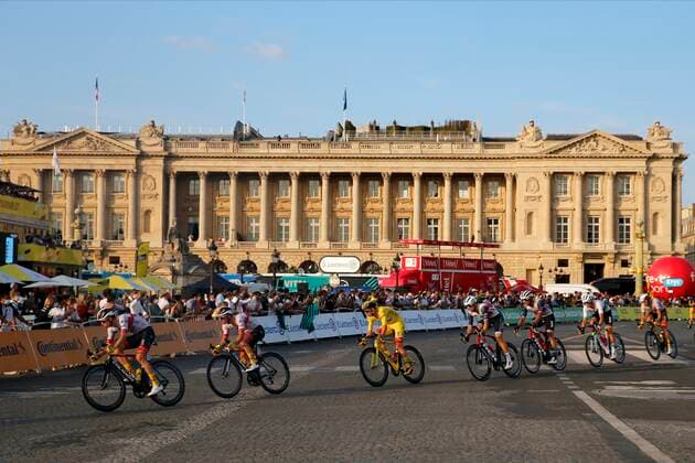 PARIS, FRANCE - SEPTEMBER 20 : POGACAR Tadej (SLO) of UAE TEAM EMIRATES during stage 21 of the 107th edition of the 2020 Tour de France cycling race, a stage of 122 kms with start in Mantes-la-Jolie and finish at the Avenue des Champs Elysees in Paris on September 20, 2020 in Paris, France, 20 09 2020 CYCLISME : Tour de France - Etape 21 - Mantes la Jolie a Paris Champs Elysees - 20 09 2020 PhotoNews Panoramic 