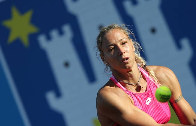 ITF Zagreb Ladies Open Tereza Mrdeza of Croatia in action during the final match of the 2020 ITF Zagreb Ladies Open againsts Anja Konjuh of Croatia at Tennis Cenet Maksimir, in Zagreb, Croatia, on September 20, 2020. MarkoxPrpic PIXSELL