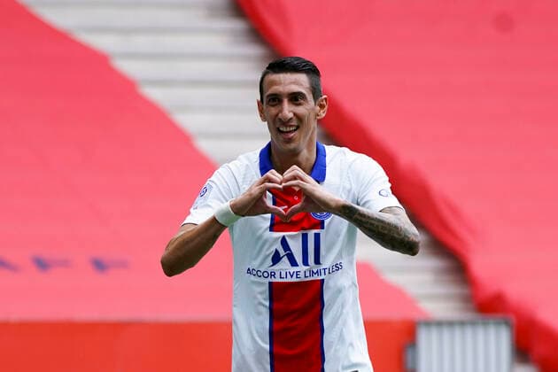Sport Bilder des Tages Joie - Angel Di Maria (PSG) FOOTBALL : OGC Nice vs PSG - Ligue 1 Uber Eat - Nice - 20 09 2020 NorbertScanella PanoramiC 