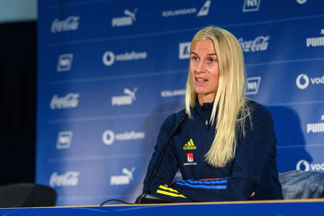 Fußball, Damen, Nationalteam Schweden Pressekonferenz 200921 Sofia Jakobsson during a press conference, PK, Pressekonferenz after a training with the Swedish women s national football team on September 21, 2020 in Reykjavik. Photo: Maxim ThorÃ BILDBYRAN kod MT MT0039 fotboll football soccer fotball träning presskonferens training practice press conference sverige sweden dam bbeng Copyright: MAXIMxTHORE BB200921BB311