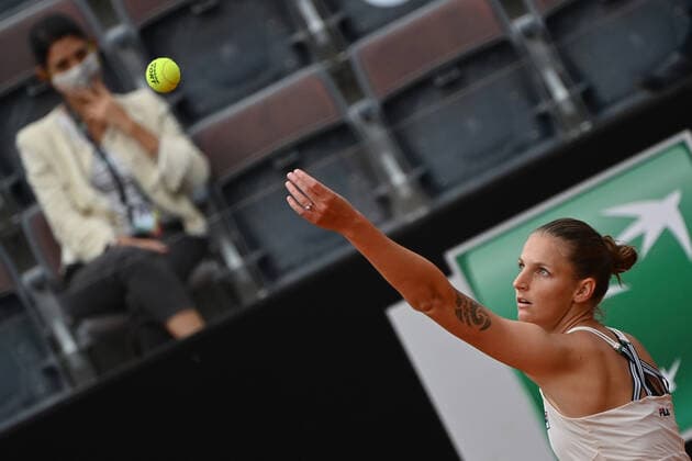 Photo Alfredo Falcone - LaPresse 21 09 2020 Roma (Italy) Tennis Karolina Pliskova (CZE) vs Simona Halep (ROU) women s final Internazionali BNL d Italia 2020 In the pic:Karolina Pliskova  Copyright: xAlfredoxFalcone LaPressex