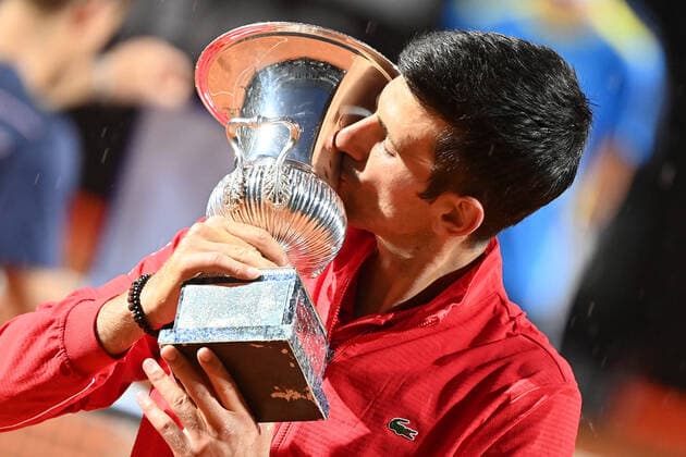 Photo Alfredo Falcone - LaPresse 21 09 2020 Roma (Italy) Tennis men s final Novak Djokovic (SRB) vs Diego Schwartzman (ARG) Internazionali BNL d Italia 2020 In the pic:Novak Djokovic with trophy  Copyright: xAlfredoxFalcone LaPressex