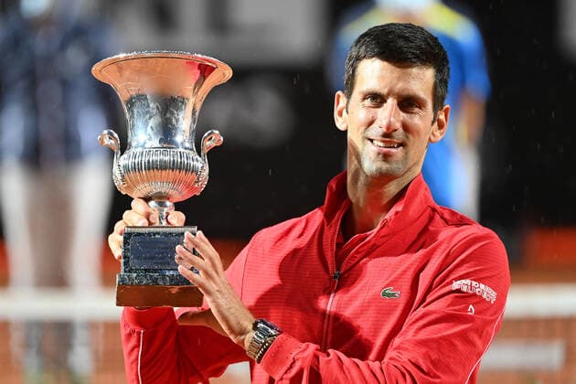 Photo Alfredo Falcone - LaPresse 21 09 2020 Roma (Italy) Tennis men s final Novak Djokovic (SRB) vs Diego Schwartzman (ARG) Internazionali BNL d Italia 2020 In the pic:Novak Djokovic with trophy  Copyright: xAlfredoxFalcone LaPressex