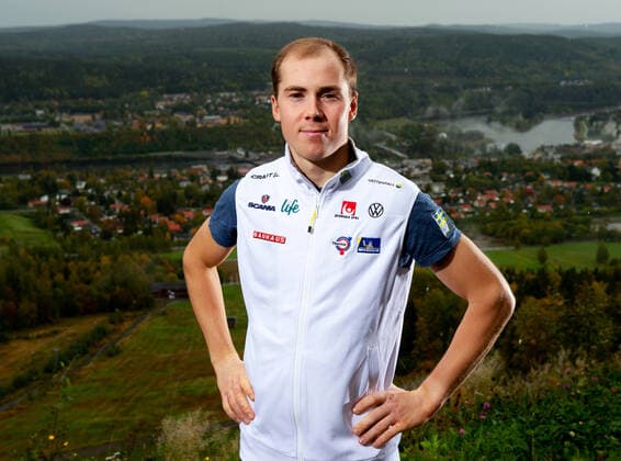 Ski Nordisch, Team Schweden Porträttermin 200921 Fredrik Andersson poserar för ett porträtt under en pressträff med Sveriges skidlandslag den 21 september 2020 i Solleftea. Copyright: NILSxJAKOBSSON BB200921NJ069