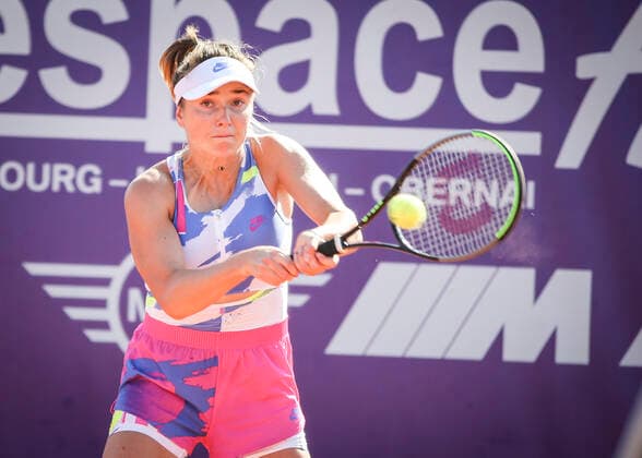 Elina Svitolina (UKR) in action vs Magda Linette (POL) during their WTA, Tennis Damen Open internaionaux de tennis de Strasbourg in Strasbourg on October 22, 2020 TENNIS : Open de Strasbourg - 22 09 2020 ElyxandroCEGARRA PANORAMIC 