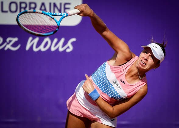 during their WTA, Tennis Damen Open internaionaux de tennis de Strasbourg in Strasbourg on October 22, 2020 TENNIS : Open de Strasbourg - 22 09 2020 ElyxandroCEGARRA PANORAMIC 