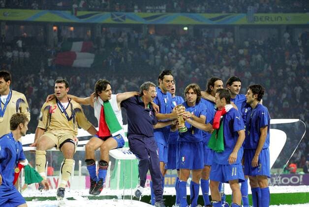 Angelo Peruzzi, Filippo Inzaghi, Luca Toni, Andrea Pirlo & Alessandro Nesta Italy V France World Cup Final, Italy V France Olympic Stadium, Berlin, Germany 09 July 2006  Copyright: Allstar StewartxKenda 12865323