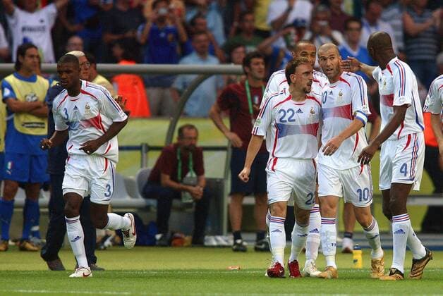 Frank Ribery, Zinedine Zidane & Patrick Vieira Italy V France World Cup Final, Italy V France Olympic Stadium, Berlin, Germany 09 July 2006  Copyright: Allstar StewartxKenda 12865351