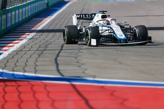 Motorsports: FIA Formula One World Championship, WM, Weltmeisterschaft 2020, Grand Prix of Russia 63 RUSSELL George (gbr), Williams Racing F1 FW43, action during the Formula 1 VTB Russian Grand Prix 2020, from September 25 to 27, 2020 on the Sochi Autodrom, in Sochi, Russia
