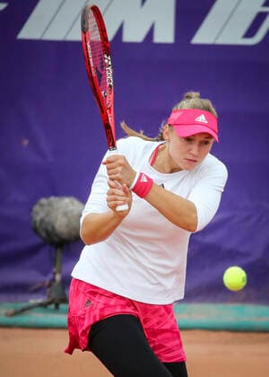 Elena Rybakina (KAZ) in action vs Nao Hibino (JPN) during their WTA, Tennis Damen Open internaionaux de tennis de Strasbourg in Strasbourg on September 25, 2020 TENNIS : WTA Open de Strasbourg - 25 09 2020 ElyxandroCEGARRA PANORAMIC 