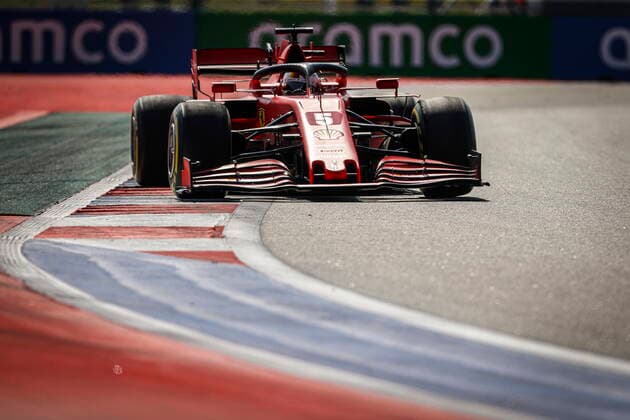 Motorsports: FIA Formula One World Championship, WM, Weltmeisterschaft 2020, Grand Prix of Russia, 5 Sebastian Vettel (GER, Scuderia Ferrari Mission Winnow), Sochi Russia