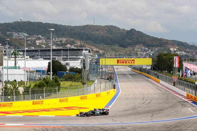 Motorsports: FIA Formula One World Championship, WM, Weltmeisterschaft 2020, Grand Prix of Russia Motorsports: FIA Formula One World Championship 2020, Grand Prix of Russia, 44 Lewis Hamilton (GBR, Mercedes-AMG Petronas Formula One Team),