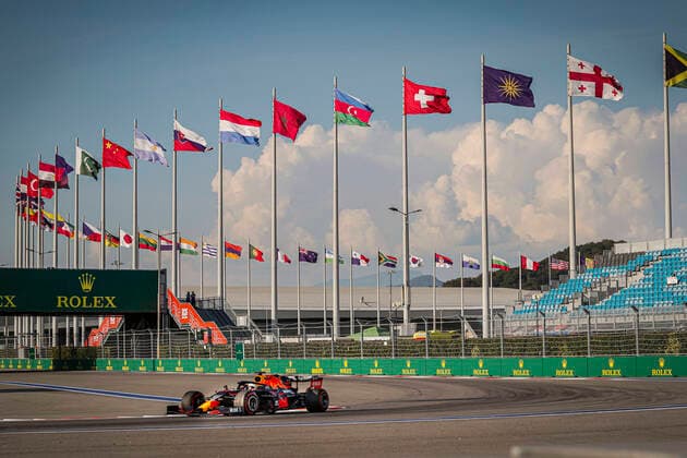 Motorsports: FIA Formula One World Championship, WM, Weltmeisterschaft 2020, Grand Prix of Russia, 33 Max Verstappen (NLD, Aston Martin Red Bull Racing), Sochi Russia