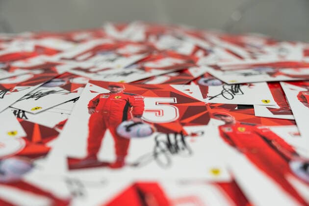 Motorsports: FIA Formula One World Championship, WM, Weltmeisterschaft 2020, Grand Prix of Russia Motorsports: FIA Formula One World Championship 2020, Grand Prix of Russia, 5 Sebastian Vettel (GER, Scuderia Ferrari Mission Winnow), Autogrammkarten - autograph cards