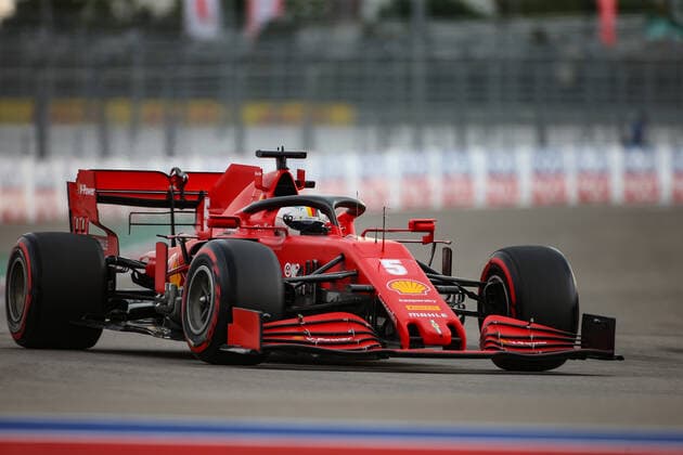 Motorsports: FIA Formula One World Championship, WM, Weltmeisterschaft 2020, Grand Prix of Russia Motorsports: FIA Formula One World Championship 2020, Grand Prix of Russia, 5 Sebastian Vettel (GER, Scuderia Ferrari Mission Winnow),