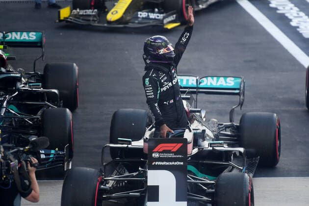 Motorsports: FIA Formula One World Championship, WM, Weltmeisterschaft 2020, Grand Prix of Russia Motorsports: FIA Formula One World Championship 2020, Grand Prix of Russia, 44 Lewis Hamilton (GBR, Mercedes-AMG Petronas Formula One Team),