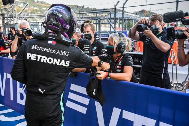 Motorsports: FIA Formula One World Championship, WM, Weltmeisterschaft 2020, Grand Prix of Russia Motorsports: FIA Formula One World Championship 2020, Grand Prix of Russia, 44 Lewis Hamilton (GBR, Mercedes-AMG Petronas Formula One Team),