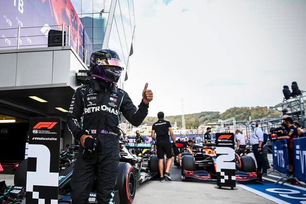 Motorsports: FIA Formula One World Championship, WM, Weltmeisterschaft 2020, Grand Prix of Russia Motorsports: FIA Formula One World Championship 2020, Grand Prix of Russia, 44 Lewis Hamilton (GBR, Mercedes-AMG Petronas Formula One Team),