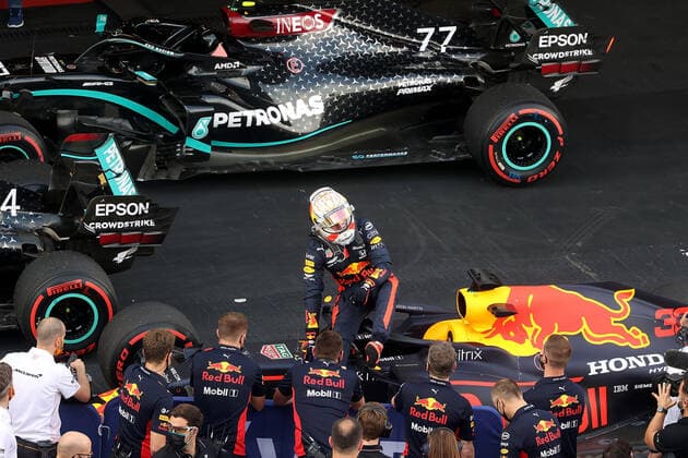 FORMULA 1 VTB RUSSIAN GRAND PRIX 2020 26.09.2020, Sochi Autodrom, Sochi, FORMULA 1 VTB RUSSIAN GRAND PRIX 2020 , im Bild 2.Startplatz für Max Verstappen (NEL 33), Aston Martin Red Bull Racing