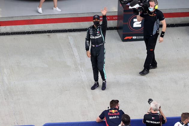 FORMULA 1 VTB RUSSIAN GRAND PRIX 2020 26.09.2020, Sochi Autodrom, Sochi, FORMULA 1 VTB RUSSIAN GRAND PRIX 2020 , im Bild Poleposition für Lewis Hamilton (GB 44), Mercedes-AMG Petronas F1 Team