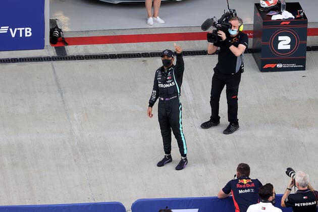 FORMULA 1 VTB RUSSIAN GRAND PRIX 2020 26.09.2020, Sochi Autodrom, Sochi, FORMULA 1 VTB RUSSIAN GRAND PRIX 2020 , im Bild Poleposition für Lewis Hamilton (GB 44), Mercedes-AMG Petronas F1 Team